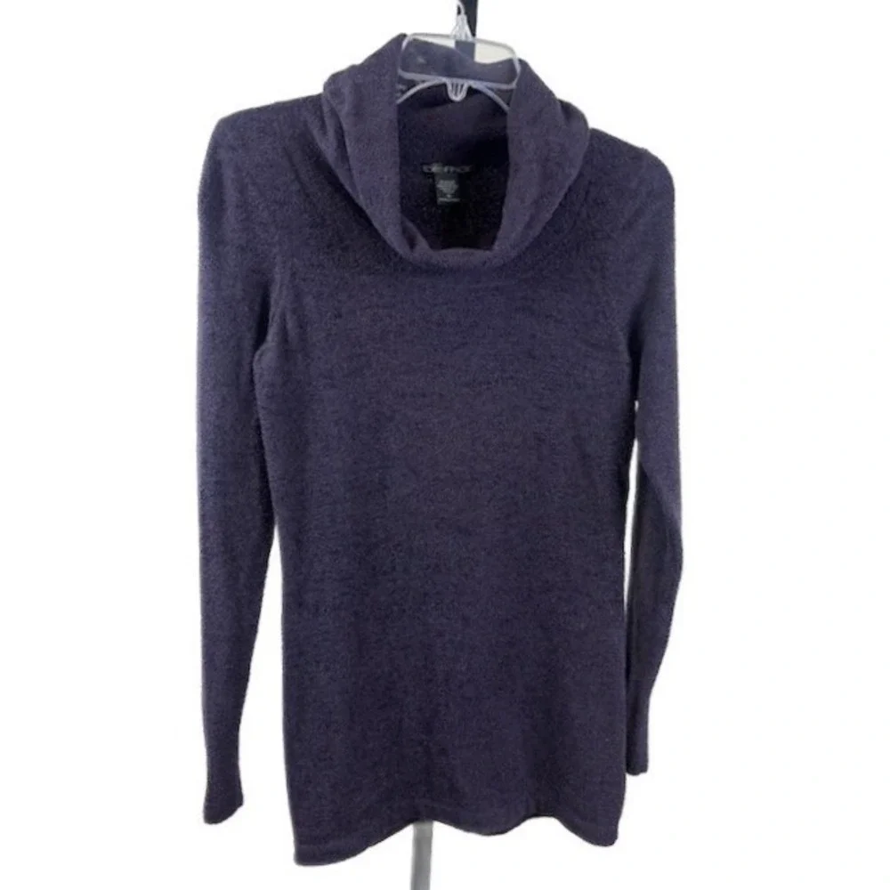 Exofficio Long Sweater Women's Size Medium Purple Cowl Neck‎ Long Sleeve Soft